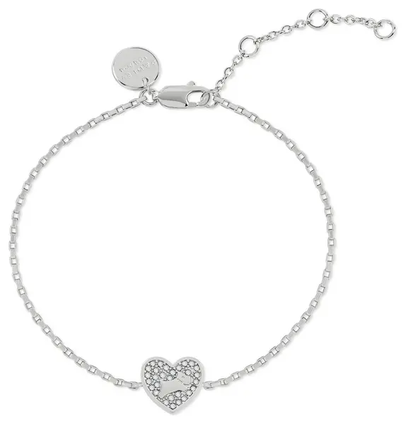 Image of Radley Silver Plated Pave Stone Heart Bracelet