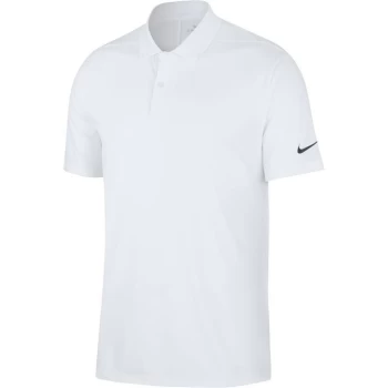 Image of Nike Dri-FIT Victory Mens Golf Polo Shirt - White/Black