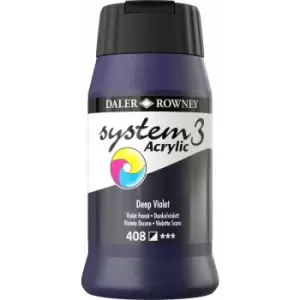 image of Daler Rowney - System 3 Acrylic Paint Deep Violet 500ml