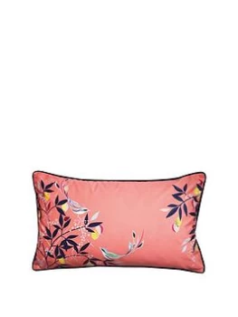 image of Sara Miller Coral Bird Cushion - Feather Filled