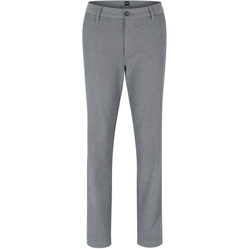 Image of Boss Mens Kane Straight Leg Trousers Dark Blue male 30W R