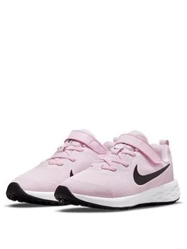 image of Nike Revolution 6 Childrens Trainer - Pink/Black, Size 1