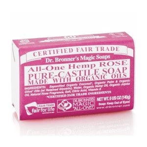 Image of Dr. Bronner39s Organic Pure Castile Rose Soap 140g