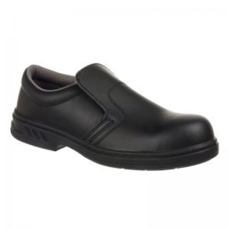 Image of Portwest Steelite Slip On S2 Safety Shoes FW81BKR35 Colour: Black