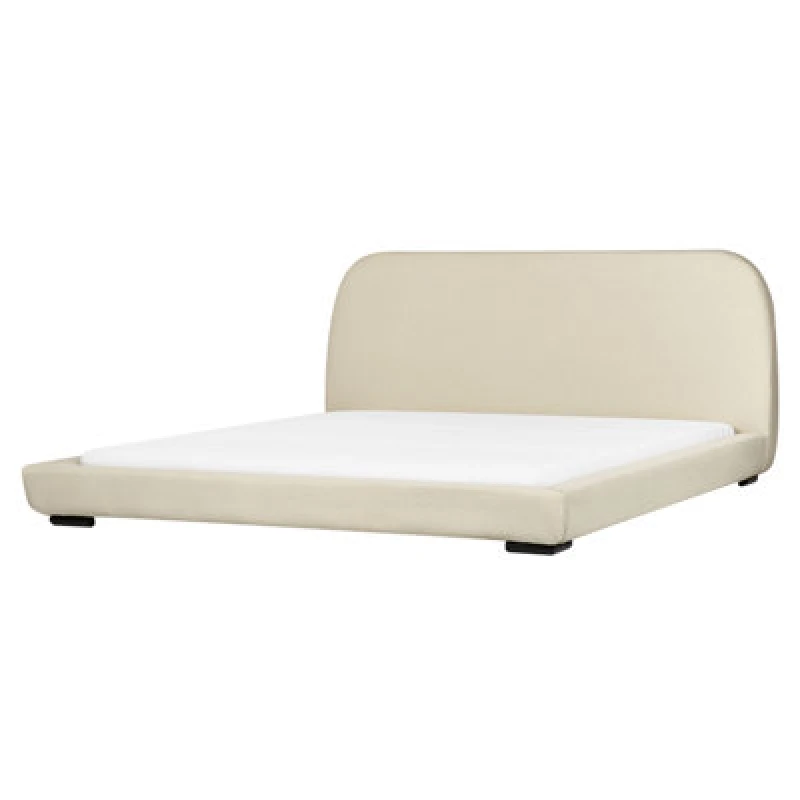 Image of Beliani Waterbed Fabric Roisel 180 X 200 Cm (Eu Super King) Light Beige