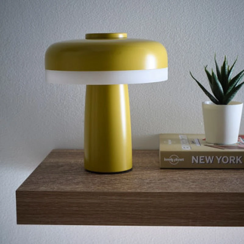 Image of K Living Lyon Ochre Rechargeable LED Table Lamp Ochre unisex One Size