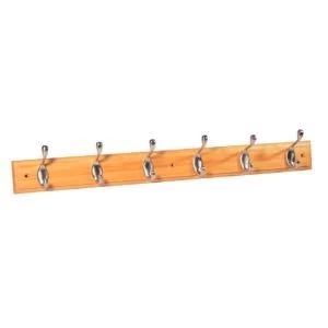 Image of BQ Ash satin nickel effect Hook rail H15mm W70mm L685mm