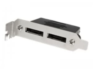 image of StarTech.com 2 Port Low Profile SATA to eSATA Plate Adapter - F/M - Se