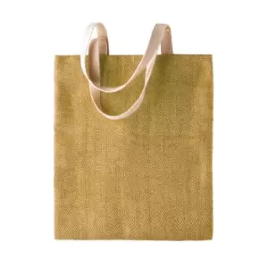 Image of Kimood Womens/Ladies Patterned Jute Bag (Pack Of 2) (One Size) (Natural/Military Green)