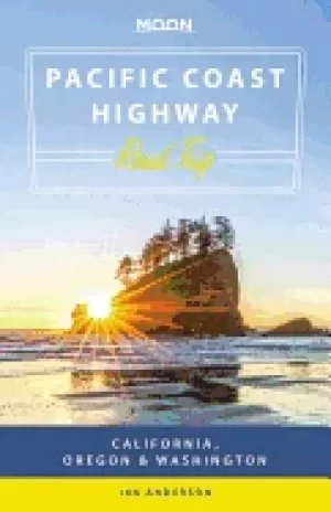 Image of moon pacific coast highway road trip california oregon and washington