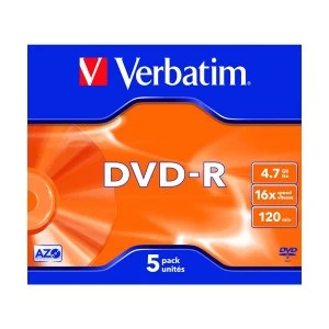 Image of Verbatim 4x 4.7GB Blank DVDR