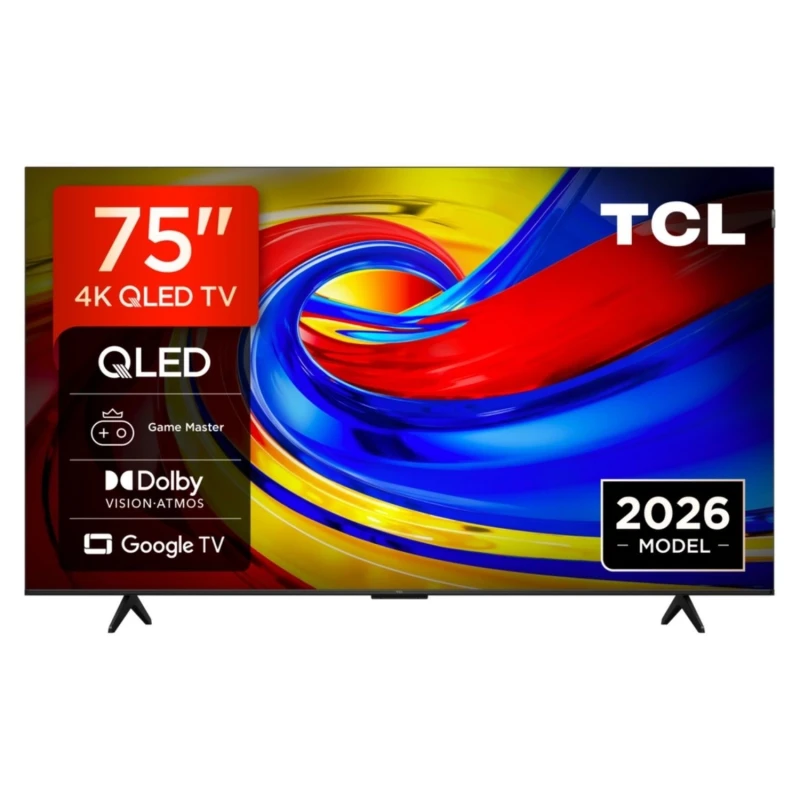 Image of TCL 75P7L-UK 75 QLED 4K Smart TV Ultra Large 75" HDR Google TV with Dolby Vision & Immersive Cinematic Picture Qual 75P7L-UK Black