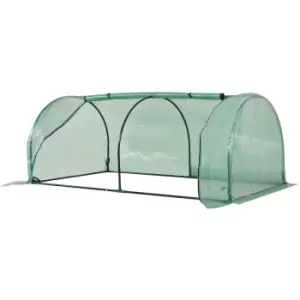 image of 3.2x6.5ft Mini Oblong Outdoor Greenhouse Floor Grow Unit Plants Vegetables Flowers