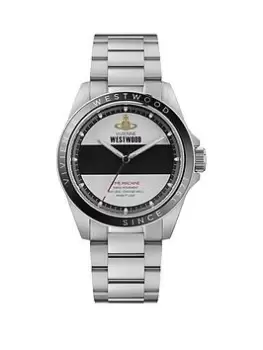 Vivienne Westwood Vivienne Westwood Blackwall Gents Quartz Watch With Ivory & Black Dial & Stainless Steel Bracelet