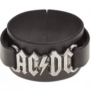 Image of AC/DC Logo Leather Wriststrap Bracelet