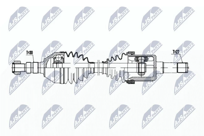 Image of NTY NPW-PL-142 Drive shaft Automatic Transmission, Front Axle Right Drive Shaft (13)