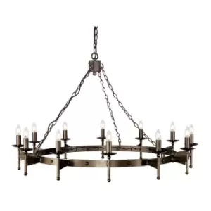 Image of 12 Bulb Chandelier Hanging Pendant LIght Old Bronze LED E14 60W Bulb