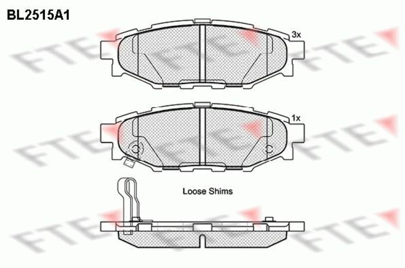 Image of Brake pad set FTE 9010773