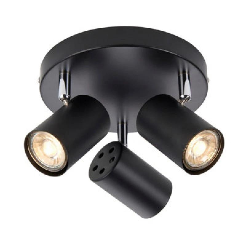 Image of Netlighting Arezzo Ceiling Spotlight Clusters 3 Light Matt Black Paint Black