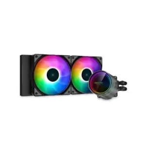 Image of DeepCool CASTLE 240EX A-RGB computer cooling system Processor All-in-One liquid cooler 12cm Black