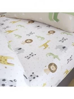 Image of Catherine Lansfield Roarsome Animals Single Fitted Sheet