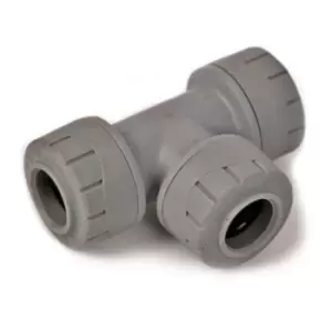 image of Polypipe - PolyPlumb PB222 22mm Equal Tee - 10 Pack