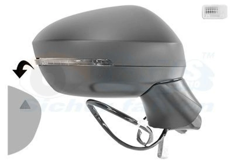 Image of VAN WEZEL Wing mirror VAN WEZEL 3358808