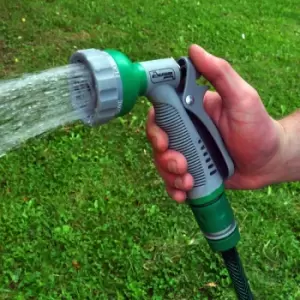 Image of 6 Function Soft Grip Garden Hose Pipe Spray Gun