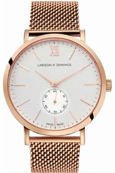 image of Mens Larsson & Jennings Lugano 40mm Mechanical Watch LGN40-CMRG-C-M-P-RGW-O