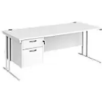 image of Dams International Desk MC18P2WHWH 1,800 x 800 x 725 mm