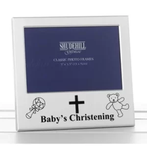 Image of Satin Silver Occasion 5x3 Baby's Christening Frame
