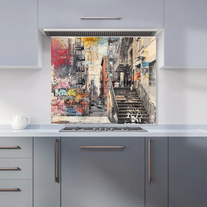 Image of Designer Kitchen Splashbacks Jasper Reed: 00020 Kitchen Splashback Size: 600mm x 750mm Multicolor Unisex 600mm x 750mm