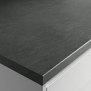 image of Wickes Textured Laminate Worktop Grey Slate Effect 3000 x 600 x 38mm