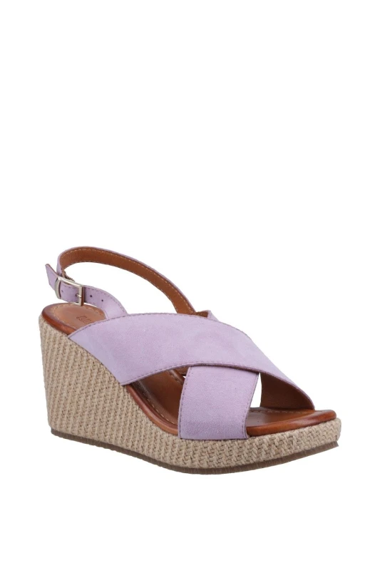Image of Hush Puppies Womens 'Perrie' Heeled Sandals in Lilac Size: 7 Lilac Female 7