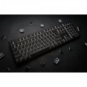 image of Ducky One 2 Pudding Edition RGB LED Double Shot PBT Brown Cherry MX Mechanical Keyboard - Black/White (DKON1808ST-BUSPDAZTP) (US Layout)