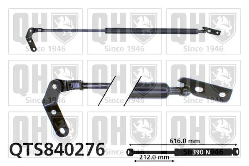 Image of QUINTON HAZELL Tailgate strut QUINTON HAZELL QTS840276