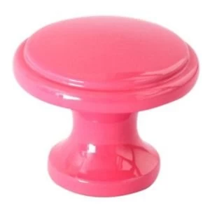 Image of BQ Pink Painted Round Furniture Knob Pack of 1