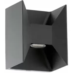 image of Loops - IP44 Outdoor Up & Down Wall Light Anthracite Aluminium 2.5W Built in LED Lamp