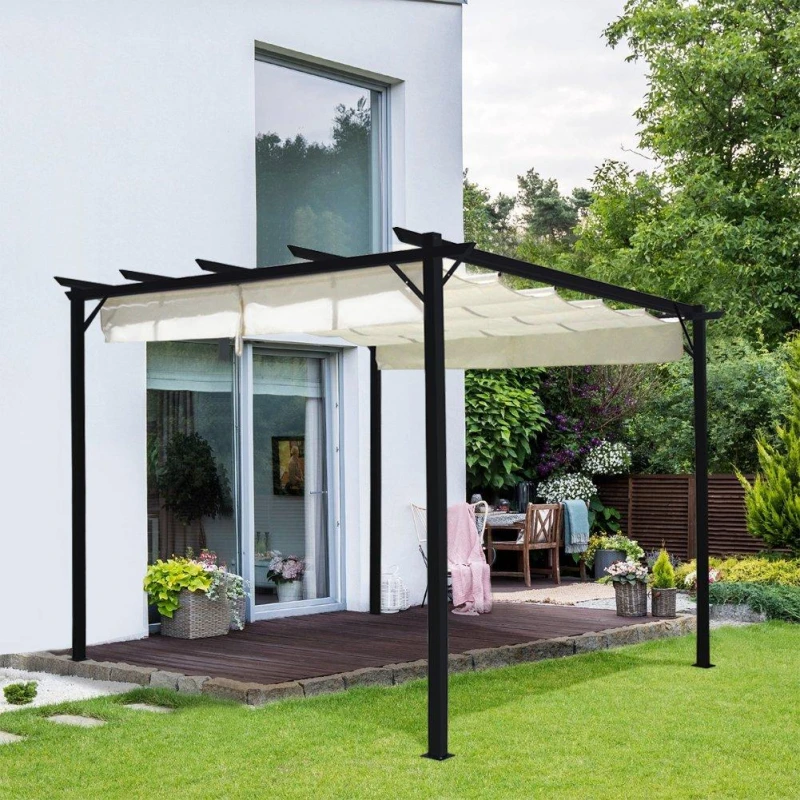 Image of Breeins Outdoor Horizontal Pulling Square Pergolar White White L