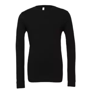 Bella + Canvas Adults Unisex Jersey Long Sleeve T-Shirt (S) (Black)