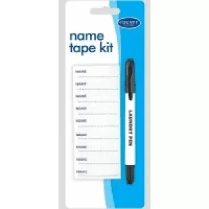 image of County Name Tape Kit with Permanent Black Ink Laundry Pen