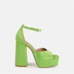 image of Missguided Extreme platform heeled sandal - Green