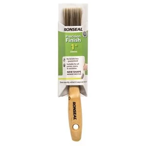 image of Ronseal Precision finish 1" Fine tip Flat Paint brush