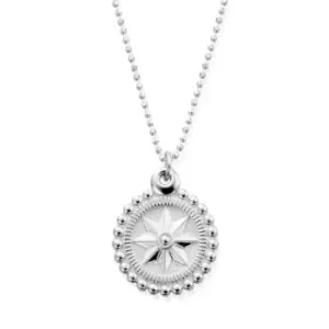 image of ChloBo Silver Diamond Cut Chain With Bobble Compass Pendant