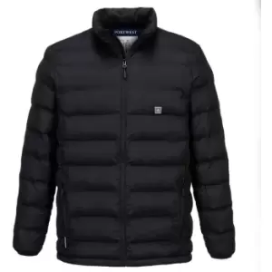 Image of Portwest - S547 - Black L Ultrasonic Heated Tunnel Jacket Coat