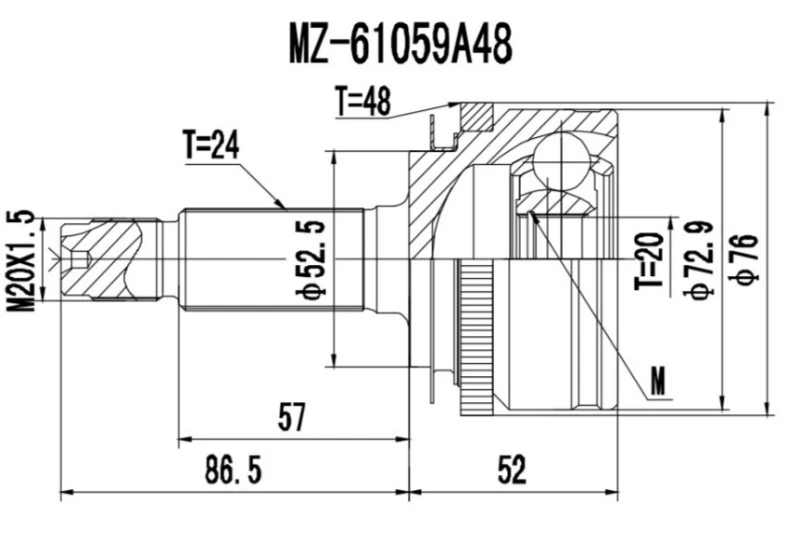 Image of PROCARO 77-KI-600 CV Joint Joint Kit,drive shaft (5)