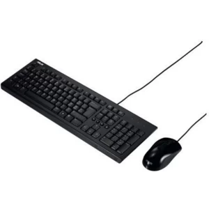 image of Asus U2000 Wired Keyboard and Mouse Desktop Kit USB 1000 DPI UK Lyout