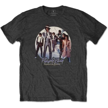 Image of Prince - Purple Rain Circle Unisex Large T-Shirt - Grey