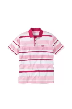 Short Sleeve Tonal Stripe Polo Shirt