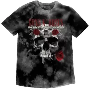 Image of Guns N' Roses - Flower Skull Unisex XX-Large T-Shirt - Grey